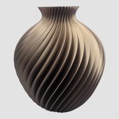 Vaas Agaat 3D geprint voor droogbloemen en zijdebloemen kopergoud handgemaakt trendy unieke vaas voor interieur decoratie