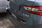 Avisa Zwart RVS Achterbumperprotector passend voor Skoda Superb III Combi 2015- 'Ribs'