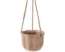 Bloempot hangend roze 13,5x9,5cm