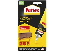 Pattex Contactlijm Tix-Gel 50g – Krachtige Gel, Druipt Niet, Voor Verticale Toepassingen – Voor Hout, Metaal, PVC & Meer