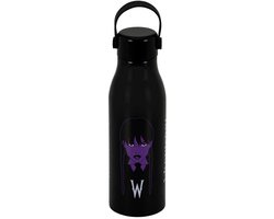 Karactermania - Wednesday - Drinkfles - Waterfles - Drinkbus - Bidon - Zwart - Paars
