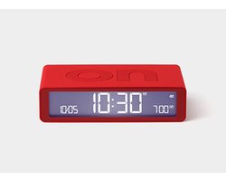 Lexon Flip Classic ON OFF omkeerbare oplaadbare Wekker - Rood