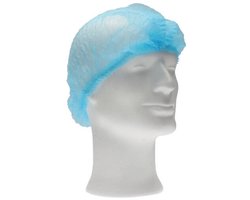 CMT® | 100 Haarnetjes BLAUW maat L | Latexvrij | non-woven | Clip Caps | Wegwerp