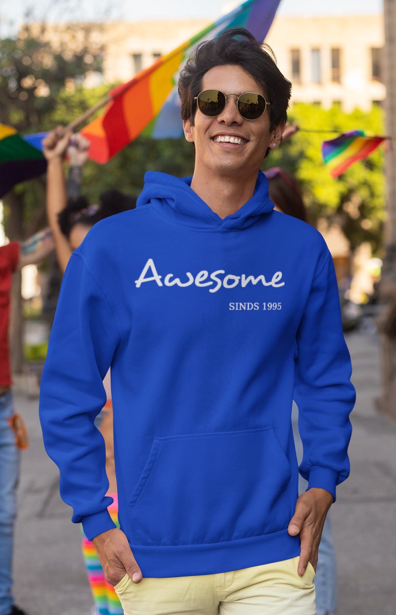 30 jaar verjaardagscadeau 1995 Verjaardagscadeau heren Blauwe Hoodie heren met capuchon Awesome Hoodies