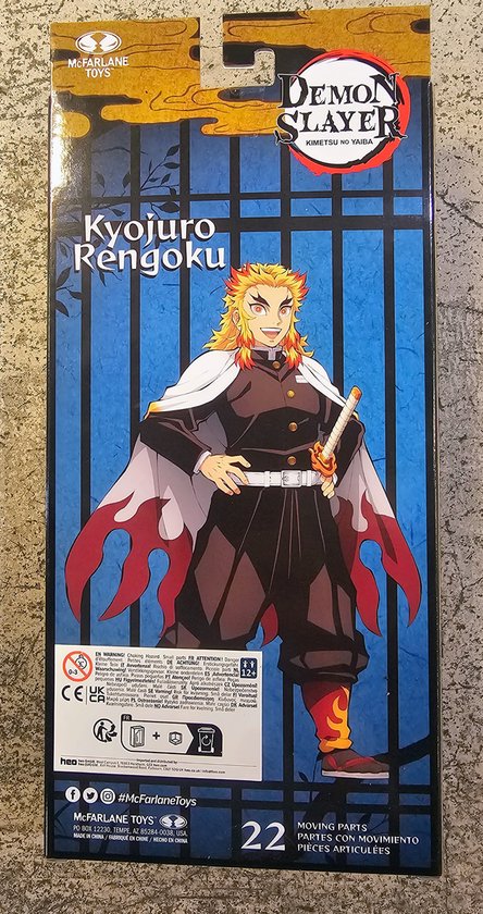 McFarlane Toys Demon Slayer Action Figure Kyojuro Rengoku, 12,7 Cm, Con Spada, Look Stagione 1, Collezionabile