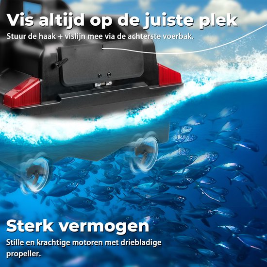 Faas Bait Boat T60 - pour la pêche à la carpe - Bateau de pêche avec télécommande, GPS, régulateur de vitesse et batterie