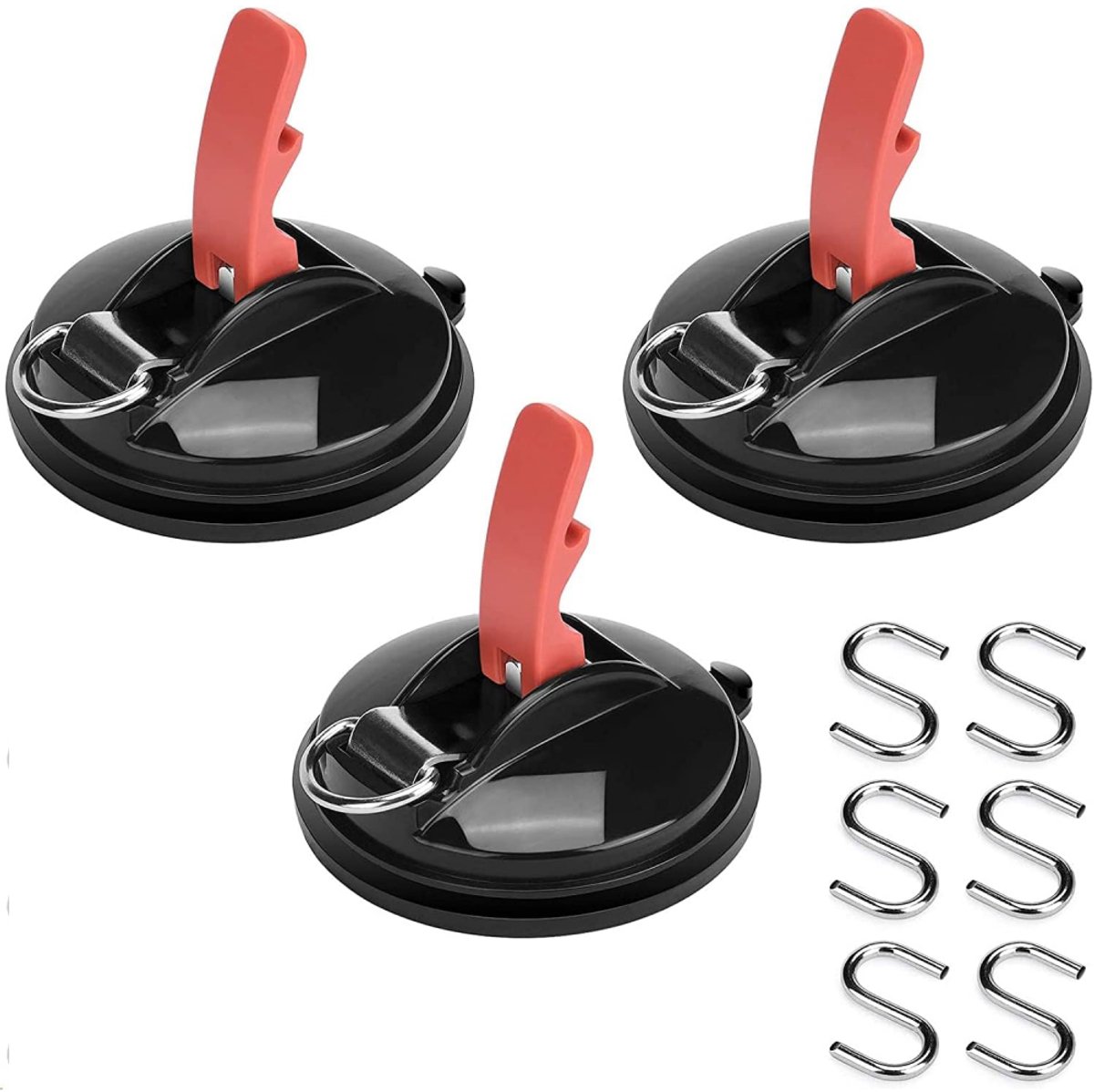 3stuks - Zuignaphaken - extra sterke zuignappen - Zuignap haakjes - kamperen - multifuncti