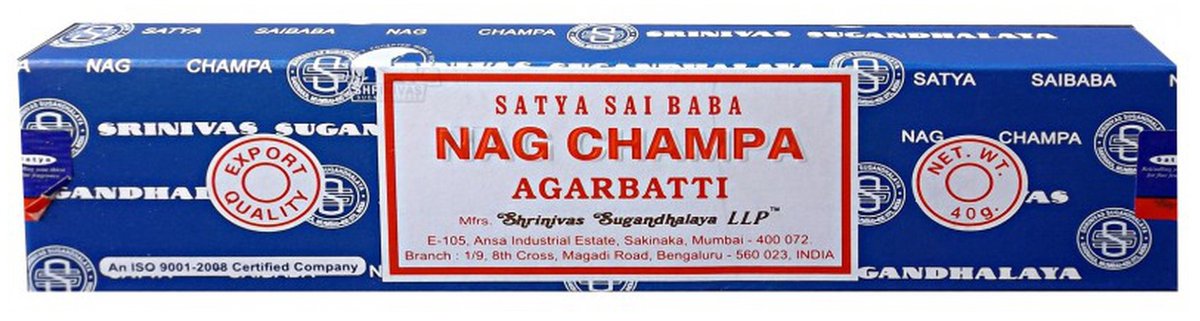 Satya Wierook Nag Champa - 40g x 12stuks - Voordeelverpakking Incense Nag Champa