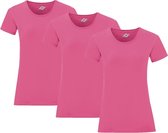 Senvi Dames t-shirt ronde hals 3-pack - Roze - Maat L