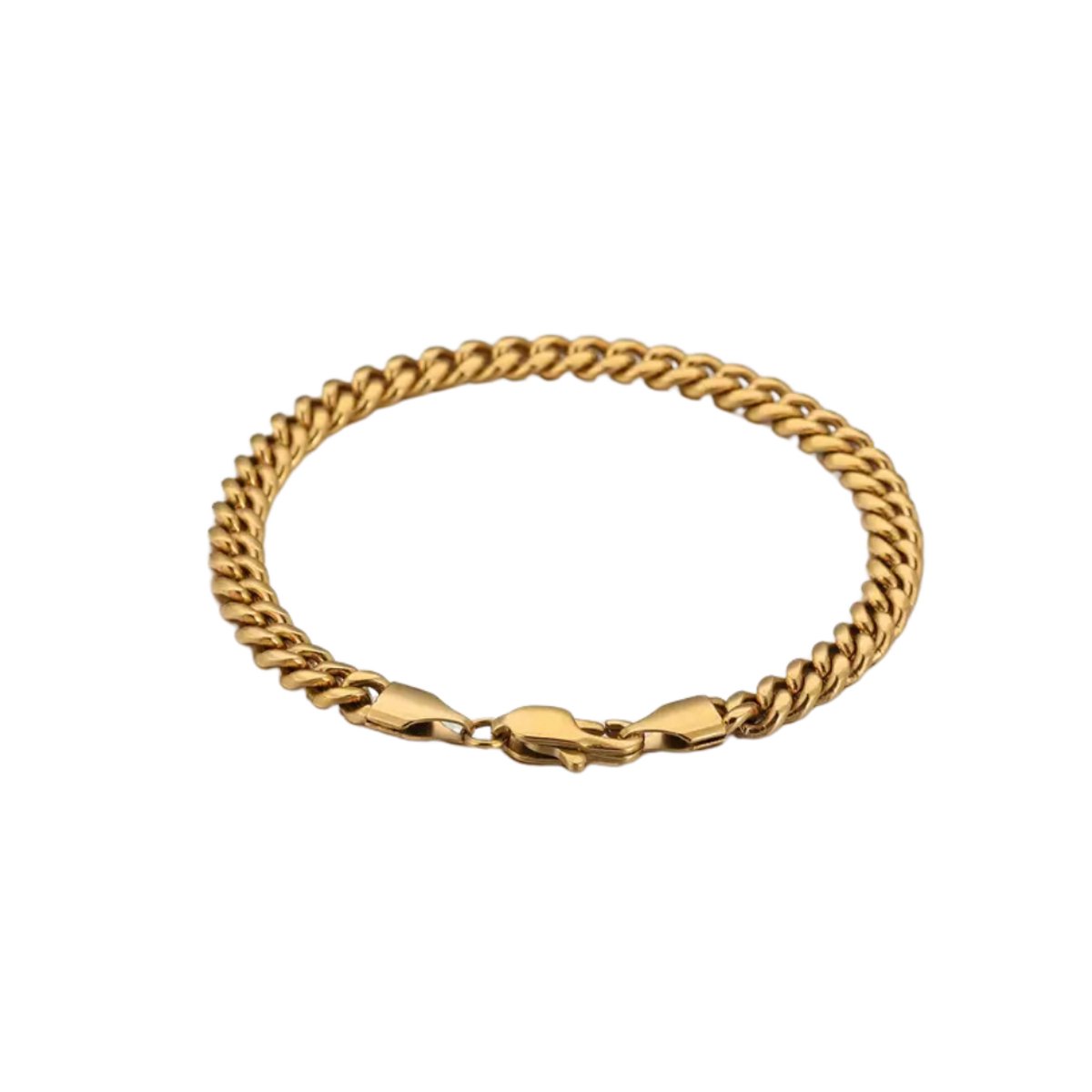 Nivard Armband - Staal - Nep Zilver - Heren - Nep Goud - 20cm