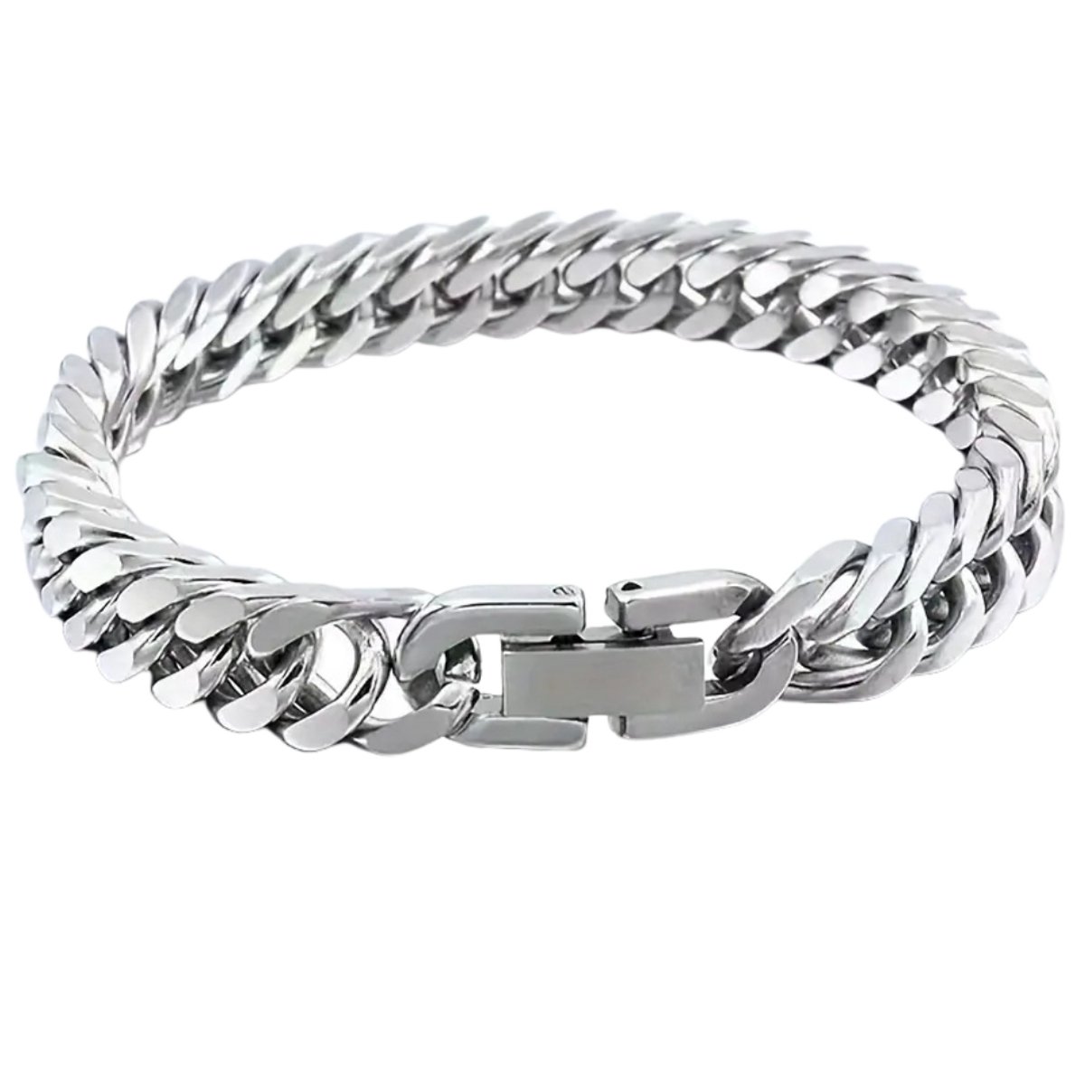 Nivard Armband - Staal - Nep Zilver - Heren - WitNep Goud