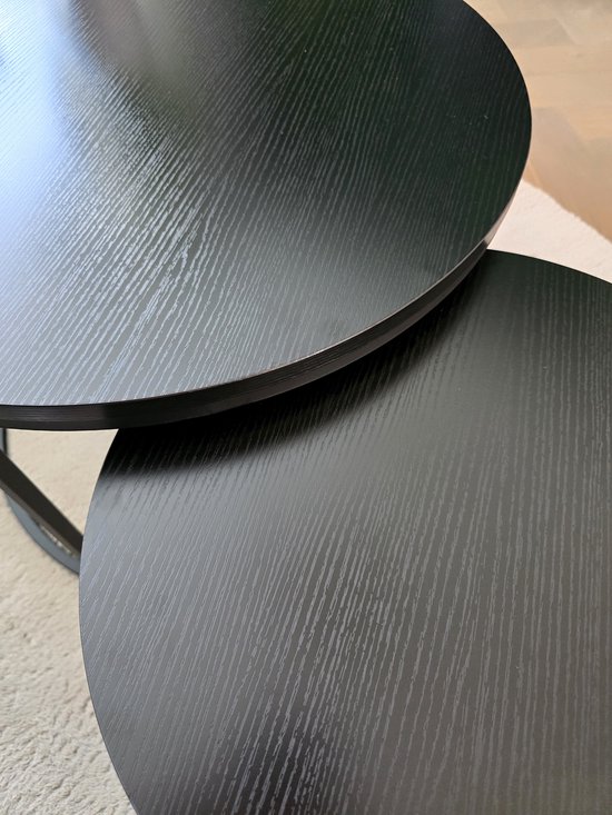 Table basse - lot de 2 - noir - bois