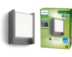 Philips LED Philips Arbour wandlamp - Ultra Efficient - antraciet - 3,8W