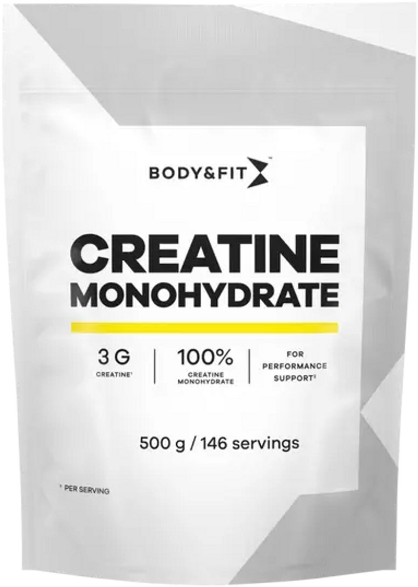 Goedkoopste Body & Fit Creatine Monohydrate - 100 Creatine Monohydraat - Supplement voor Spieropbouw/Prestaties - Smaakloos - 500 gram (146 doseringen