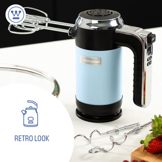 Westinghouse - Retro Serie - Handmixer Blauw van Westin — afbeelding 4