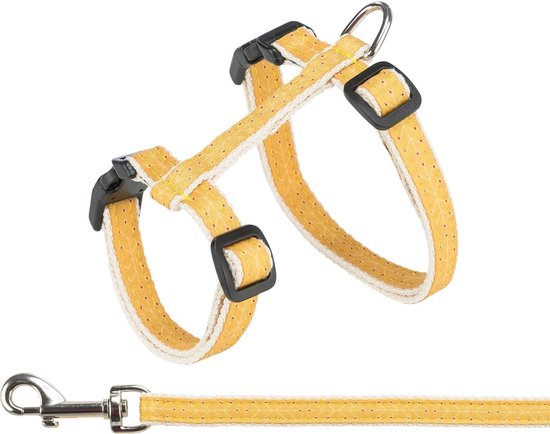 Trixie Kattentuig Met Riem Beige / Okergeel - 27-45 CM/13 MM 120 CM