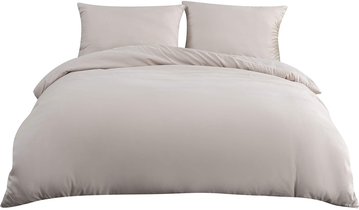 Ibenzoa Verwen Jezelf Met Luxe Superzachte Microvezel Beddengoedset Voor Comfortabele Nachtrust beige