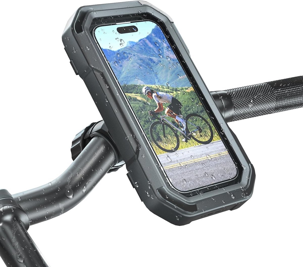 Waterdichte Fietstelefoonhouder met 360° Rotatie en Aanraakgevoelig Ontwerp - Compatibel met Stuur van 1,5-3,2 cm - Schokbestendige en Veilige Telefoonstandaard voor Fiets