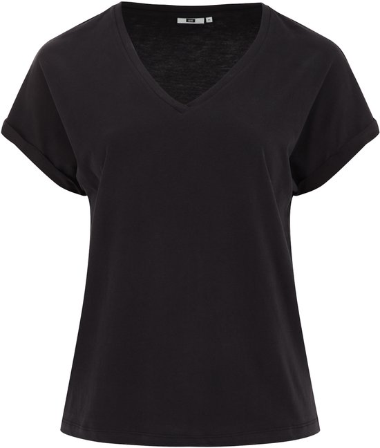 WE Fashion Dames T-shirt met V-hals - Curve
