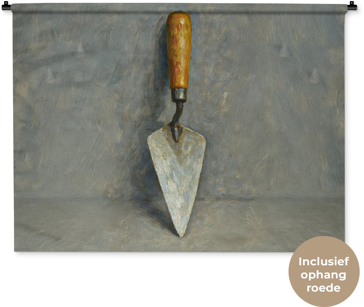 Wandkleed 150x112 cm - Wanddoek Troffel - Verf - Gereedschap - Wandtapijt - Wandkleden