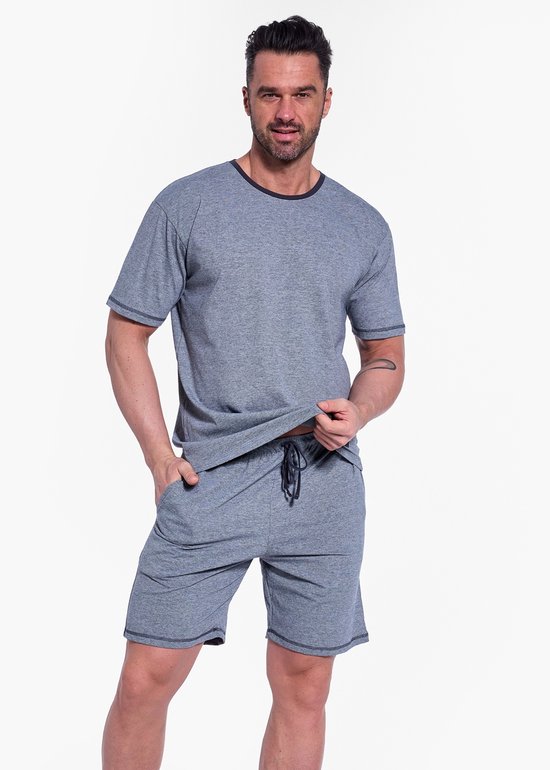 Foto: Cornette katoenen pyjama heren volwassenen korte mouw korte broek shortama tom 925 178 xl