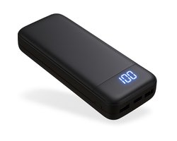 Yurda Powerbank 20.000 mah - Ultra snellader met led display - USB, USB C & Micro USB - Powerbank iPhone - Universele powerbank voor o.a. Apple iPhone / Samsung - Zwart