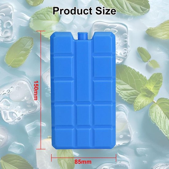Koelelementen - 5 Stuks - 200ml - Koelelementen voor koelbox - blauw - 15x8.5x2.2cm - Herbruikbaar - geschikt voor buiten - om levensmiddelen vers te houden - BPA-vrije van Merkloos — afbeelding 2