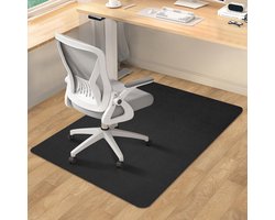 Stoelmatten voor op kantoor - Stoelmatten voor op kantoor voor hardhouten vloeren en tegelvloeren - Rechthoekige vloerbeschermers - Stoelmatten voor op kantoor - Voor rolstoelen - Zelfklevend - Antislip vloerbeschermers - Zwart - 47