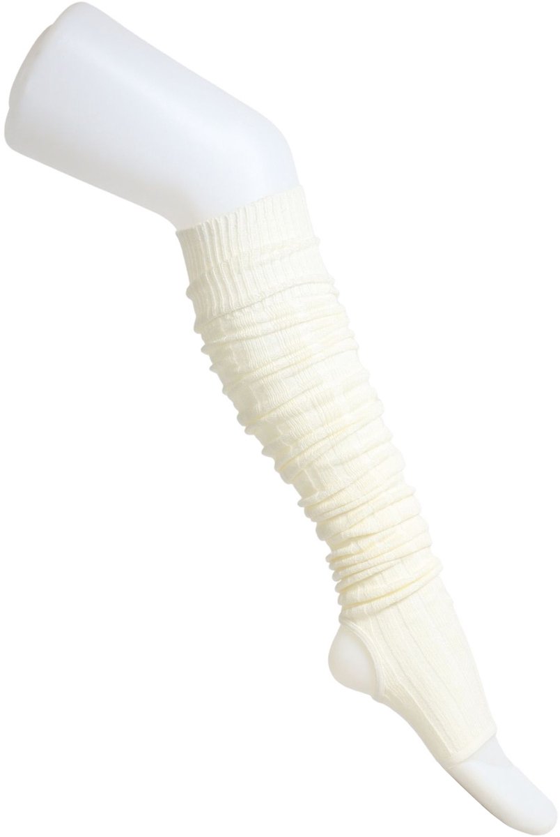 Norfolk Beenwarmers Ballet en Dans - 77cm - Hoge Kwaliteit Zacht Acryl Legwarmer - Oatmeal - Amy