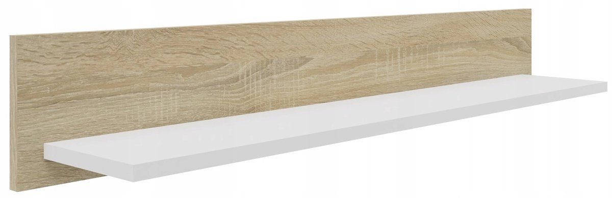 UFC BODO Serie - Wandplank - 100cm - Wit-Sonoma - Laminated Bord