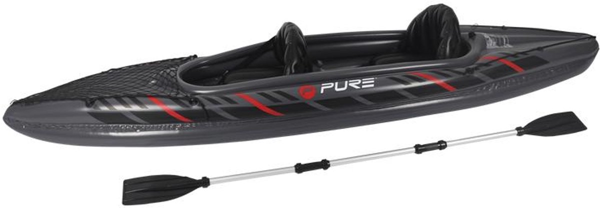 Opblaasbare Kajak voor 2 Personen – Compleet met Peddels en Pomp – Outdoor Watersport Set – Stabiel en Duurzaam PVC – Kajak voor Meer, Rivier of Vakantie