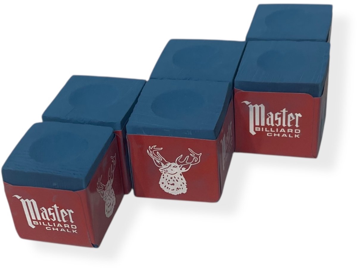 Master Master billiard - biljartkrijt - 6 stuks - biljart krijt - pool krijt - keu krijt