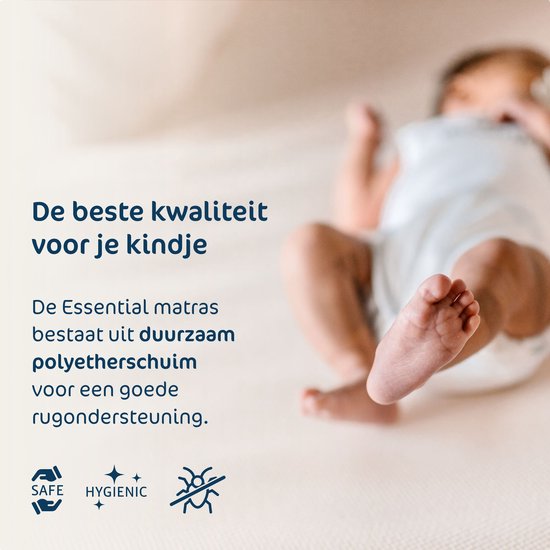 AeroSleep® Essential 2-in-1 matraspakket: Babymatras + 3D matrasbeschermer - 140 x 70 cm