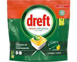 Dreft - Vaatwas - Capsule - Fresh Original - All in One - Citroen - 18wb