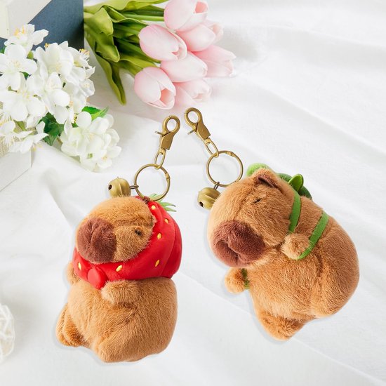 OPVXZAD Kawaii 2-in-1 siliconen pennenetui, Capybara thema