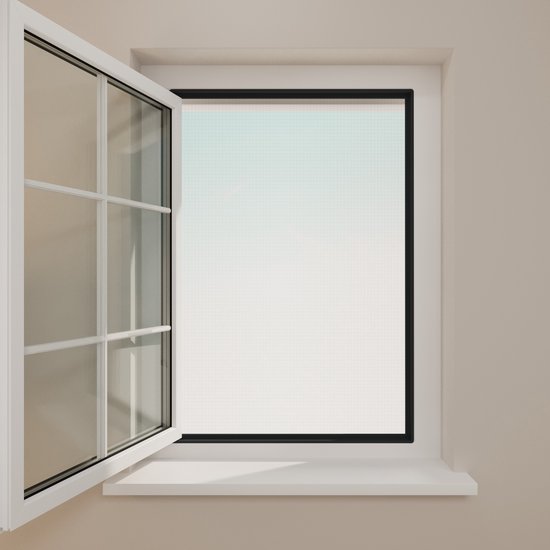 Radeco® Inzethor - Raamhor voor draai- kiepramen - Insectenhor - Zwart gaas - Profielkleur Antraciet - 85 x 115 cm