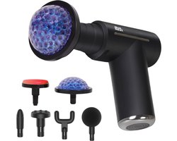NueNext Thermo Massage Gun Professioneel Warm & Koud - Krachtig en Draadloos - Massage Pistool Mini - Sport en Relax Massage Apparaat - 6 Massagekoppen- Zwart