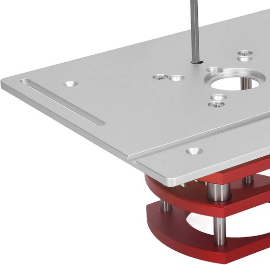 Routerheftafel Van Aluminiumlegering – Handmatige Freeslift Met Slinger, Voor Kleine Trimmachines (zwart)