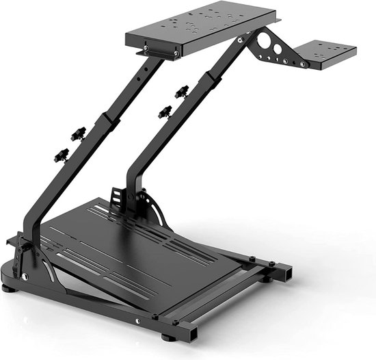 Wheel Stand – Voor Racestuur - Standaard Houder - Race Cockpit - Opvouwbaar - In Hoogte Verstelbaar – Voor Gameconsoles En PC (exclusief Stuur, Pedaal En Shifter) - Zwart — afbeelding 2