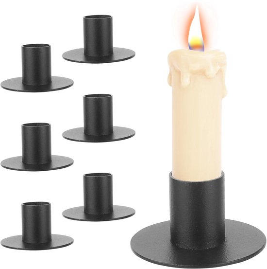 kandelaar-set-6-stuks-zwart-retro-diner-staafkaarsen-voor-woonkamer