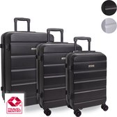 Bol.com Kofferset 3 Delig TSA Kofferslot - Handbagage 38L + Ruimbagage 95L - Lichtgewicht - Reiskoffer met Wielen Groot- Trolley... aanbieding
