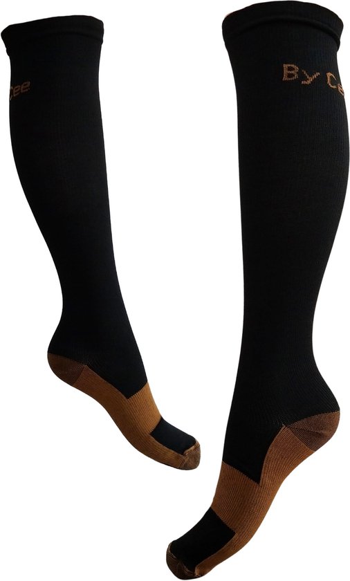 Compressiekousen 3 Paar met E-book - Steunkousen Vrouwen en Mannen - Compressie sokken - Hardloopsokken - Sportsokken - Maat 46-51 XXL