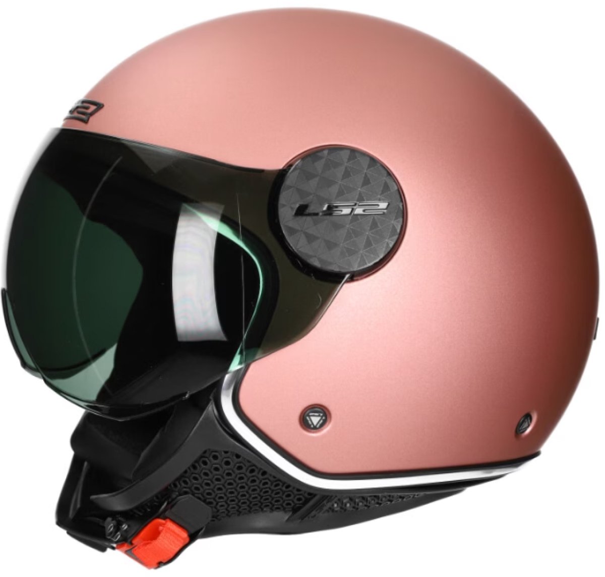 LS2 Sphere Lux - Jethelm - Scooterhelm Vespa - Rosé Gold - Maat XL - ECE Gekeurd – foto 3