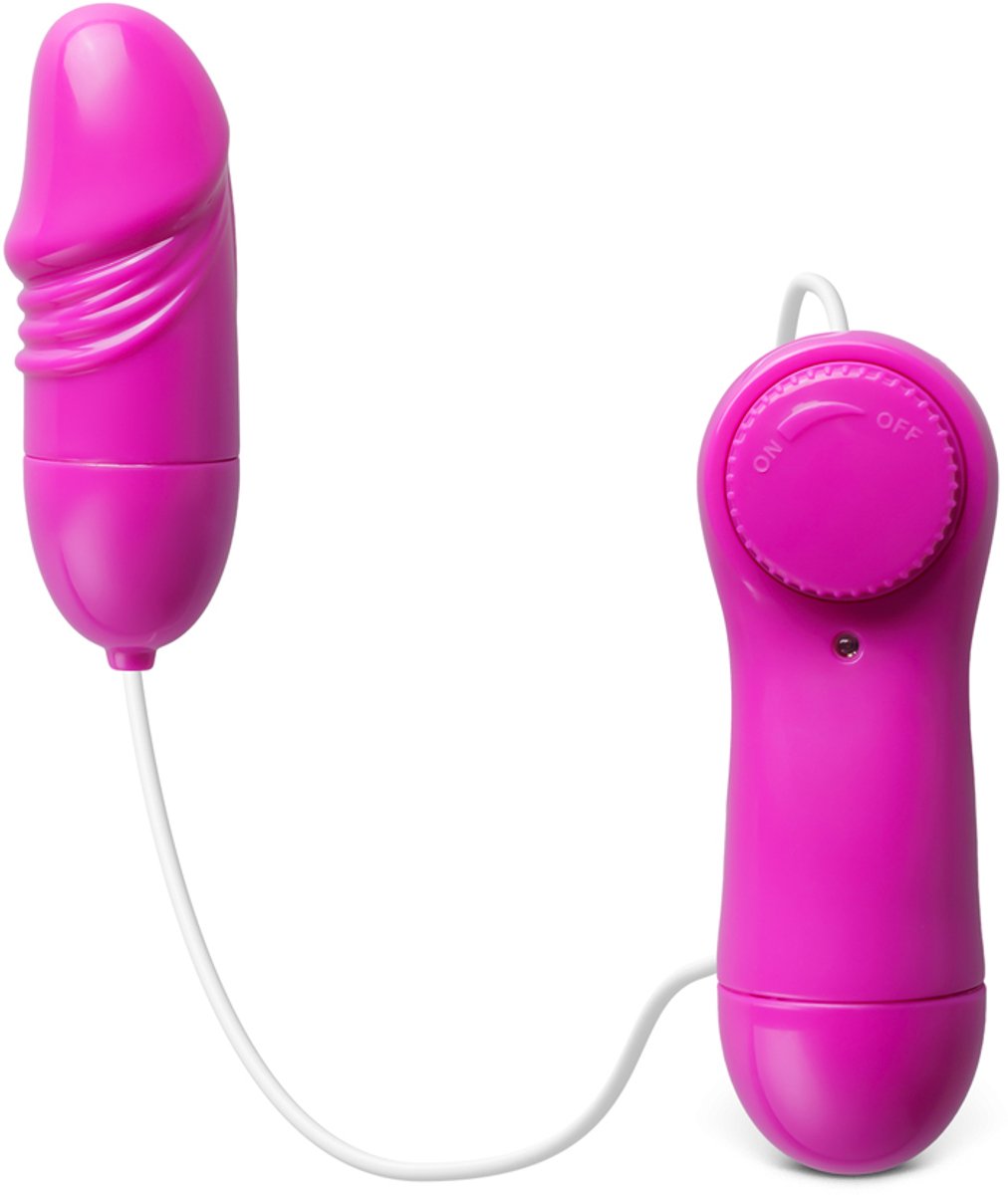 Realistische Mini Vibrator met Eikel & Bedrade Afstandsbediening – Krachtige Bullet Vibrator met Traploze Snelheidsregeling – Compact & Discreet