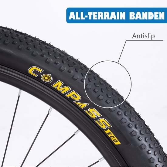 Fiets Mountainbike VANKEL LAUXJACK 28 inch - Hardtail mountainbikes met 21-speed Versnellingen - Shimano Derailleur - Met Schijfremmen - Blauw van Fiets. — afbeelding 2