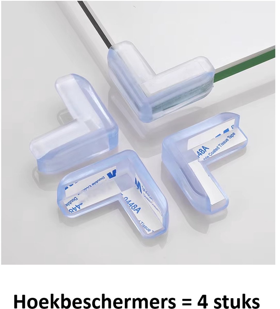 4 stuks Hoekbeschermers baby – Hoek- Tafelhoek beschermers - Hoekbeschermer tafel - Transparant- Underdog Tech