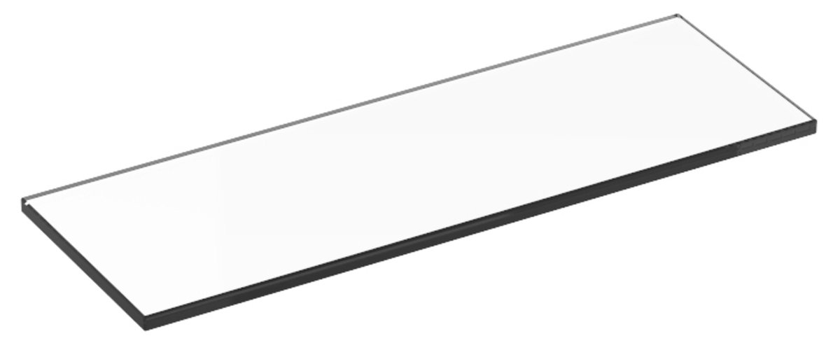 KEUCO KE Cristallinglaspl. Plan 14910 - unten mattiert,ohne Grünk.350x120mm, 14910005300