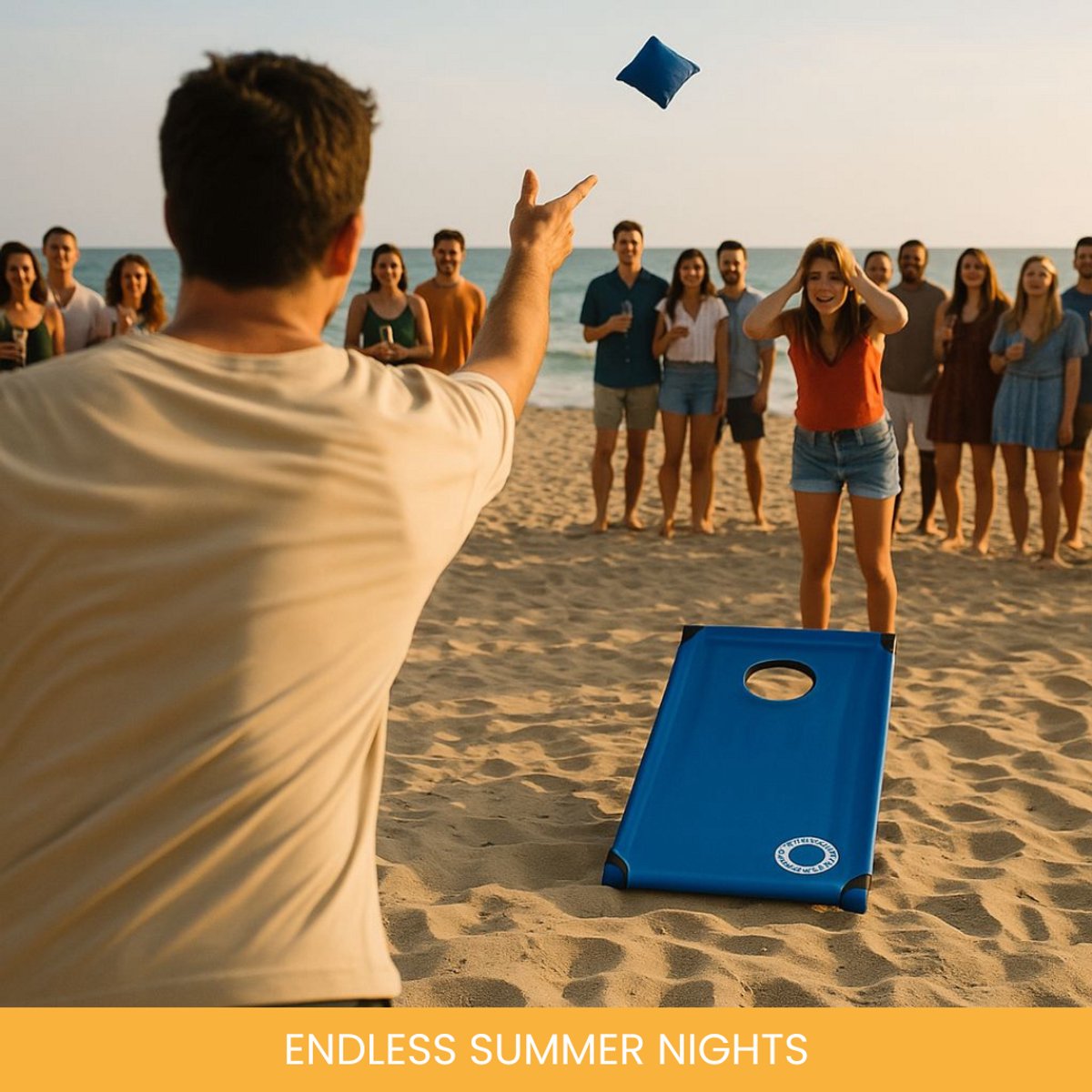Wicked Wood Games Cornhole Beach Set - Strandspel - Buitenspel - 90x60cm — afbeelding 2
