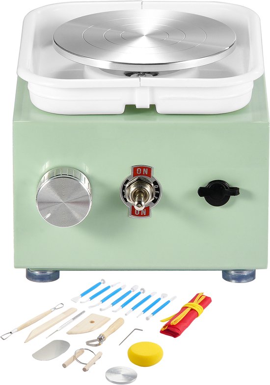 Mini pottenbakkersschijfmachine 158 mm draaitafel met instelbare rotatiesnelheid