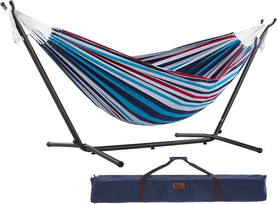 Vivere Dubbele Hangmat met Standaard - Denim
